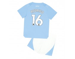 Manchester City Rodri Hernandez #16 Replica Home Stadium Kit for Kids 2023-24 Short Sleeve (+ pants)